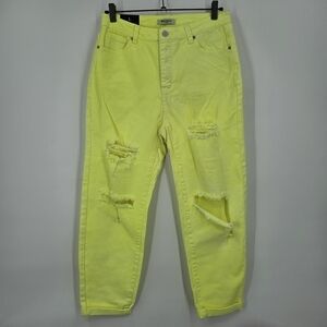 American Bazi Neon Yellow Jeans | Size L | Bold & Bright